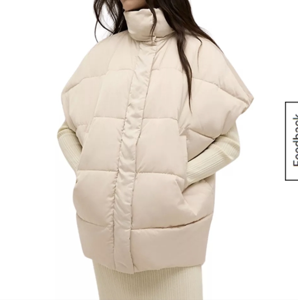 Nwt Kenneth Cole Women's Soft fawn Puffer Vest s/m